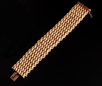 Bracelet manchette de dame en or jaune 18 carats (750 millième), à mai - Photo 1