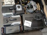 a lot of electronic equipment that are on a pallet