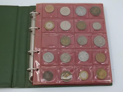 a bind with a lot of coins inside of it