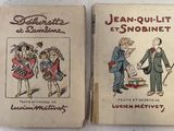 lot de deux livres pour enfants français d'époque : « Jean-qui-lit » et « Snobbiet »