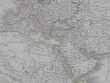 a map of asia on the wall of a room