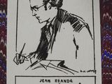 an image of a drawing of a man writing on a piece of paper