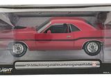 the red car is in the box on the white background