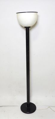 an image of a black and white floor lamp on a white background
