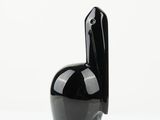 an image of a black vase with a bird on it