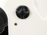 a close up of a motorcycle with a helmet on it