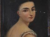 portrait of a young woman in a white dress