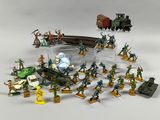 many figurines that are sitting on a table