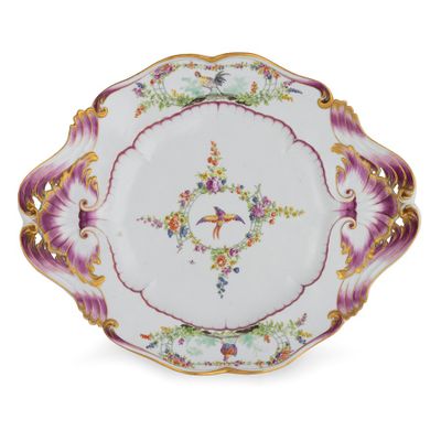 Plateau EN Porcelaine Polychrome, Manufacture DE Meissen, VE…