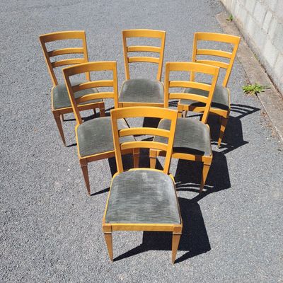 6 chaises de salle à manger Circa 50/60