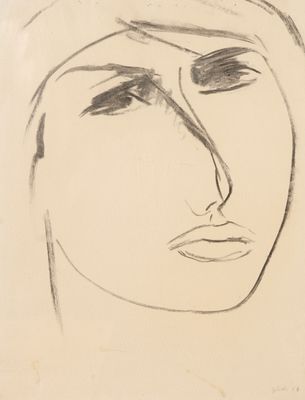 une image représentant le dessin du visage d'une femme portant une capuche