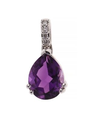 un pendentif en améthorate et diamants, en or blanc
