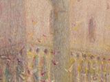 an image of a painting of a fountain in the middle of a city