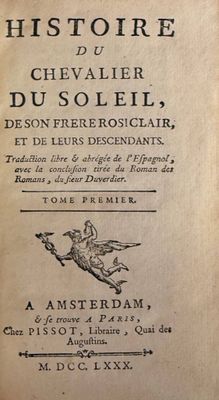an old book with a picture of a man riding a horse