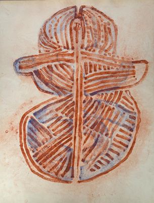 une image représentant une peinture d'une croix sur un morceau de papier