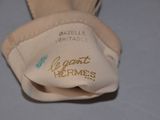 a close up view of a pair of shoes with a label on it