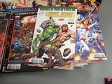 a lot of comic books on the table