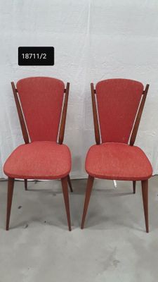 pair of mid century chairs with red upholstered upholstered upholstered upholstered upholstered upholstered upholstered