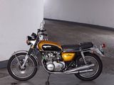a motorcycle that is parked in a parking garage