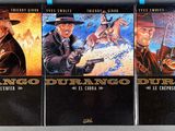 three dvd covers of the western western movies are hanging on a wall
