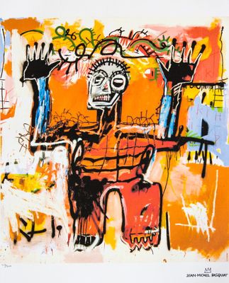 une image représentant un tableau où l'on voit un homme tenant une guitare