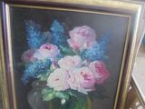 une image d'une peinture de fleurs dans un vase