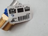 an image of a close up of a metal valve with a barcode on it