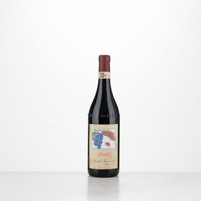 a bottle of red wine sitting on top of a table