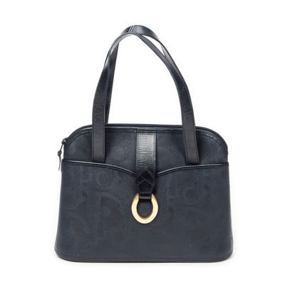 DIOR - SAC à main modèle "Vintage Front Pocket Dome" en toil…