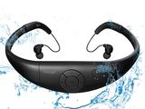 a close up of a pair of headphones with water splashing around them