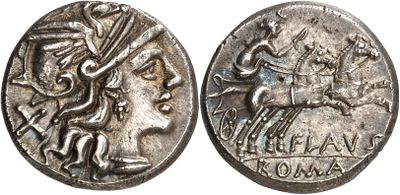 a silver coin with an image of a man riding on a horse