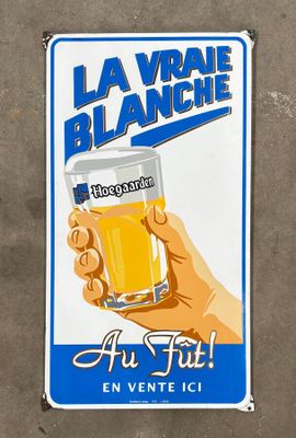 a sign with a hand holding a glass of beer
