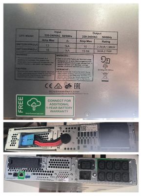 deux photos d'un boîtier métallique sur lequel sont posés des équipements électriques