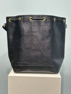 louis vuitton black leather tote bag