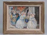an image of a painting of a group of people dressed in historical clothing