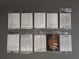 six packages of hard drives sitting on a table
