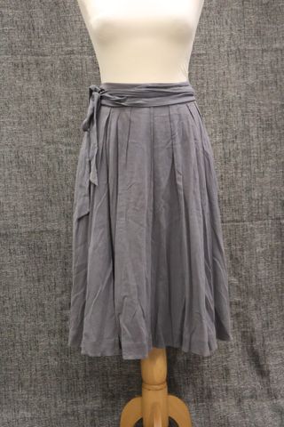 CAROLL : jupe en coton gris taille 38