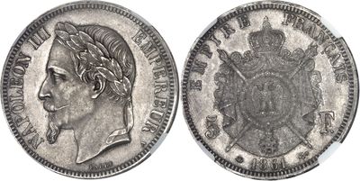 a close up of a silver coin with a crown on it