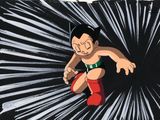 tableau représentant un garçon de dessin animé vêtu d'une tenue de lutte rouge et verte
