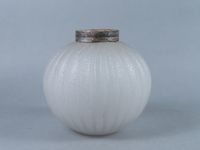 DAUM Nancy France. Pied de lampe boule Art Déco en verre par…