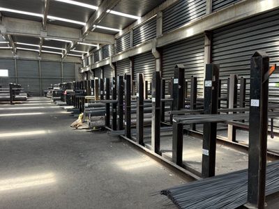 a large warehouse filled with lots of metal items