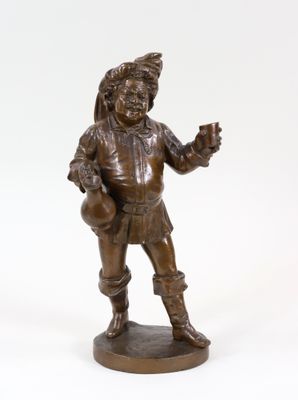 GARNIER Jean (1853-1910), L'aubergiste, bronze à patine méda…