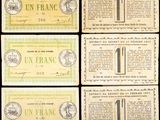 quatre anciens billets de banque français différents représentant un homme