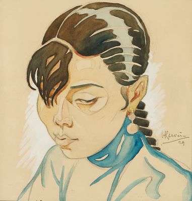 490 Henri GERVESE (1880-1959) Chanteuse chinoise de Cholon, …