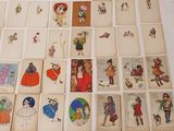 a lot of cards that are on the table