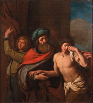 an image of a painting of a man standing next to a woman