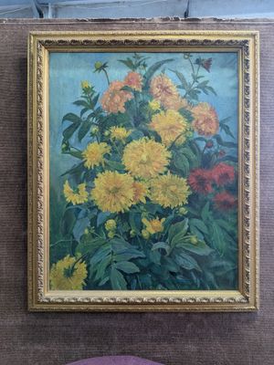 a picture of a painting hanging on the wall