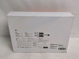 the back of a white box with a black and white label on it