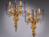 pair of gilet wall sconces in the style of louis xv