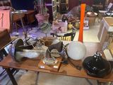a table with a lot of different items on it